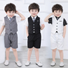 童装韩版夏季儿童小西装套装，小孩子英伦西服男童表演舞台礼服