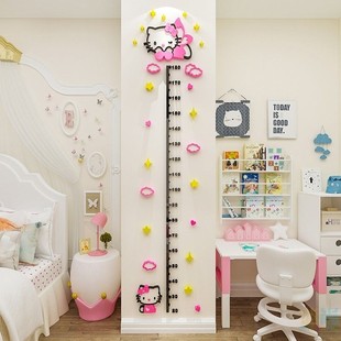 测量身高墙贴亚克力，3d立体可移除儿童房装饰精准贴纸客厅卧室简约