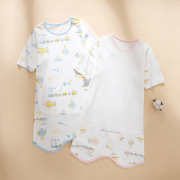 春夏季七分袖儿童睡袋 背部透气网状婴幼儿宝宝空调房睡衣薄