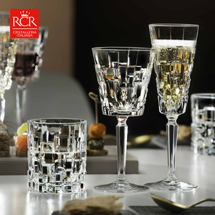 意大利RCR无铅水晶玻璃红酒杯欧式宫廷高脚酒杯香槟杯家用威士忌