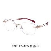 CHARMANT夏蒙女士商务眼镜架无框钛合金近视眼镜优雅舒适XL2125