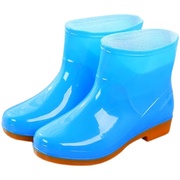 DA2加棉短筒雨鞋女雨靴防水低帮轻便胶鞋防滑保暖成人塑胶套鞋