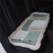 汽车坐垫四季通用纯棉女神座垫五座无靠背蕾丝布艺后排长条单片垫