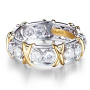 18K金莫桑钻石戒指玫瑰金情侣对戒莫桑石钻戒 结婚订婚指环女戒子