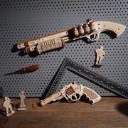 若态若客积木AK47自动步手木质3d立体拼图模型送男生生日礼物