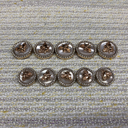 定制款精工纯铜贝壳镶嵌蜜蜂粗纺小香风纽扣时装设计师纽扣