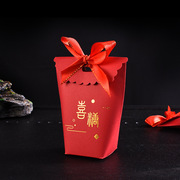 2023结婚糖盒创意个性婚礼用品婚宴满月喜糖盒子红色小号纸盒