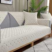 高档沙发垫纯l棉四季通用布艺坐垫简约现代时尚防滑北欧实木