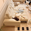 品洛巨无霸电动沙发直排组合奶油风猫抓布客厅遥控可伸缩沙发床