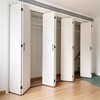 实木折叠门衣柜门定制光平板，阳台客厅衣帽间卫生间，隔断平移对开门