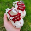 成品diy婴儿宝宝鞋毛线，孕期手工女花边，波点满月百天1-3个月