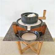 定制复古手推小石磨青石盘手工石磨磨米浆豆浆磨浆机一机多用干湿