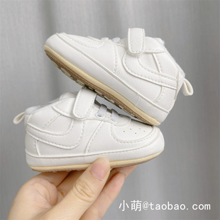 春秋0-1岁男女宝宝七八个月周岁百搭婴儿透气软胶底防滑学步鞋