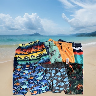 多款1-7岁男童沙滩玩穿的沙滩裤短裤带内网兜外单质量好超值