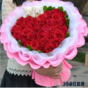 情人节玫瑰爱人生日礼物鲜花盒装成都市金堂双流同城专人送花