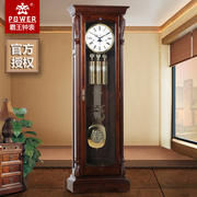 霸王实木落地钟客厅立钟创意大座钟欧式机械摆钟立式钟表复古钟表
