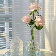 直供花湿感手感保湿玫瑰花假花客厅摆设室内装饰花干花花束摆件