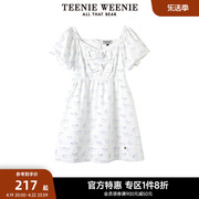 teenieweenie小熊奥莱女夏季蝴蝶结清新时尚，甜美复古连衣裙