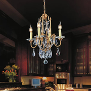 法式铁艺水晶灯复式楼客厅，吊灯餐厅美式复古卧室，简约蜡烛灯具