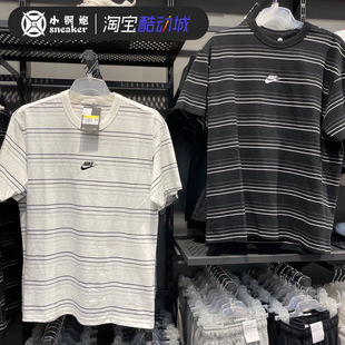 耐克 Nike Sportswear 条纹运动休闲短袖男女T恤衫DB6532-010-100