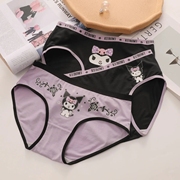 (酷洛米)日系卡通可爱少女，内衣抗菌裆黑紫色莫代尔内裤女3条装