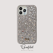 莫非贝尔mofibel施华洛水晶银，水滴闪钻灰适用于iphone13pm手机壳