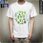 t-shirt蔬菜水果男士，短袖白色莫代尔t恤周边卡通t恤