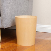 实木垃圾桶北欧无盖家用客厅创意长方形收纳桶木质高颜值时尚纸篓