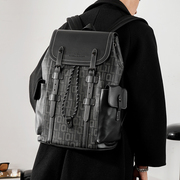 欧美双肩包男士(包男士)书包大容量背包，时尚电脑包休闲户外旅行包潮包