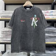 高品质 REPRESENT MAN摇滚乐队金属R怪兽美式高街T恤夏季潮牌短袖