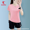 乔丹运动套装女2024夏季宽松大码短袖T恤短裤女士跑步两件套
