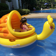 儿童游泳圈坐圈加厚超大号婴幼儿水上浮床儿童游泳圈小船浮排气垫