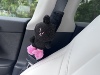 黑粉兔子ins车载安全带护肩毛绒玩具玩偶装饰个性礼物送闺蜜礼物