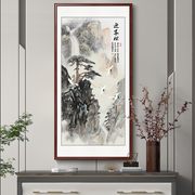 迎客松装饰画入户玄关挂画新中式别墅客厅风景画走廊尽头山水画