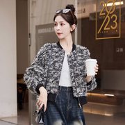 法式小香风短外套，女2023年春秋薄款韩系时尚，设计感精致上衣潮