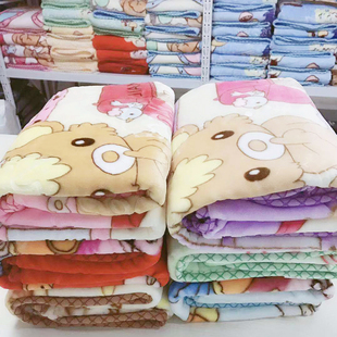 初生婴儿毛毯双层加厚新生宝宝小毛毯抱被午睡空调盖毯推车小被子