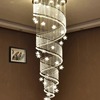 现代简约LED复式楼梯吊灯别墅旋转楼梯间loft公寓水晶吊灯长吊灯