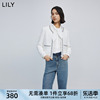 lily2024春女装复古小香风温柔时尚双口袋通勤款，白色短外套女