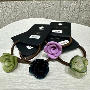 韩国france亚克力法式大玫瑰花人鱼姬色彩色花朵，发绳头绳发圈