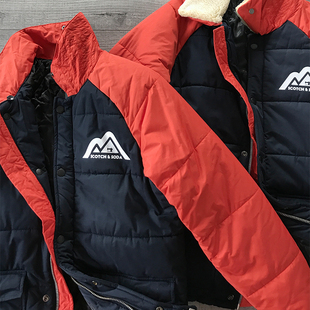 欧洲丹宁劲旅高端户外PRIMALOFT填充美拉德P棉衣夹克新年红厚外套
