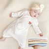 婴儿春夏季薄款睡袋男女童空调，房护肚连体衣宝宝纯棉长袖开扣睡衣