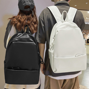 质感pu皮双肩包男大容量纯色，百搭高中大学生，书包女旅行电脑背包潮
