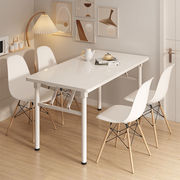 折叠餐桌出租房用家用小户型，吃饭桌子公寓简易商用长方形桌椅组合