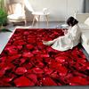 玫瑰客厅地毯卧室床边毯满铺大面积沙发茶几垫浪漫红色花瓣毯