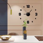 欧式创意时钟简约壁挂钟墙上免打孔客厅家用卧室墙贴静音钟表