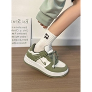 回力绿色鞋子板鞋2024春季网红百搭小众复古韩版设计感小白鞋