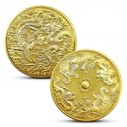 日本传统文化凤凰涅槃纪念币仿凤凰金币百鸟鳞族银币凤凰硬币