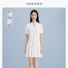 VGRASS云母白蕾丝连衣裙夏季真丝气质小白裙VSL2O23970