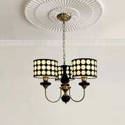 中古实木客厅欧式吊灯法式餐厅卧室复古vintage美式侘寂灯具