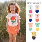 Happyology英国儿童男童夏装短袖套装宝宝衣服纯棉薄款女童两件套